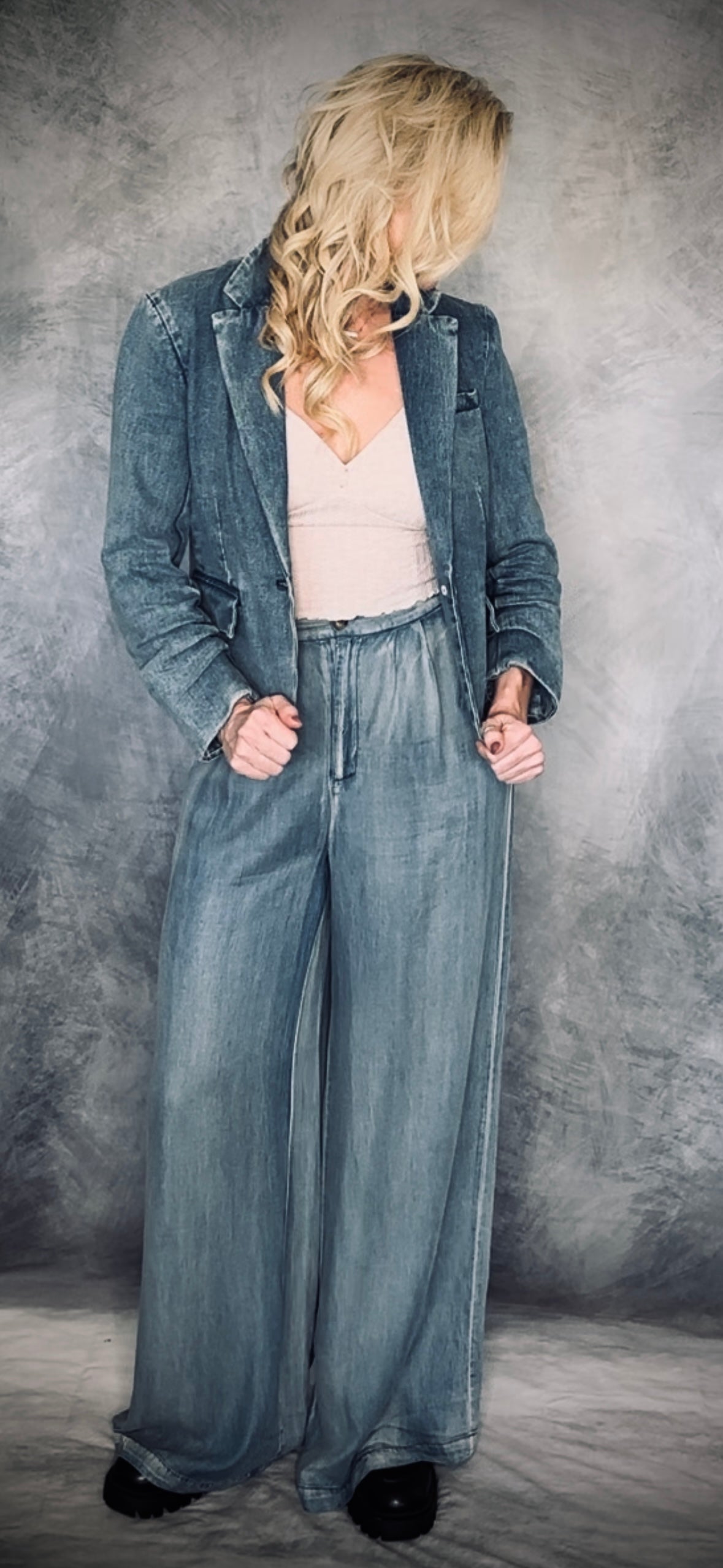 Denim Wide Leg Trouser