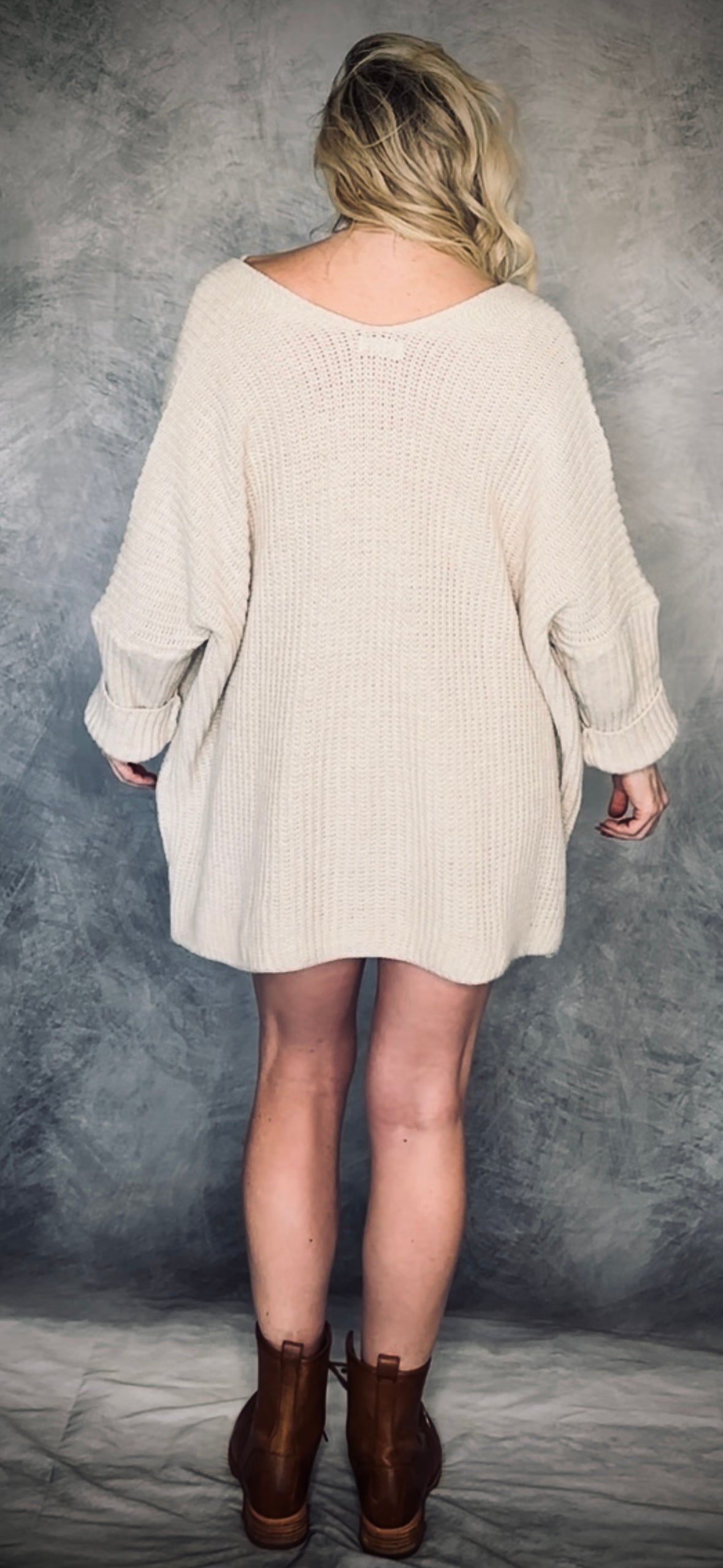 3/4 Sleeve Oversized Cardigan