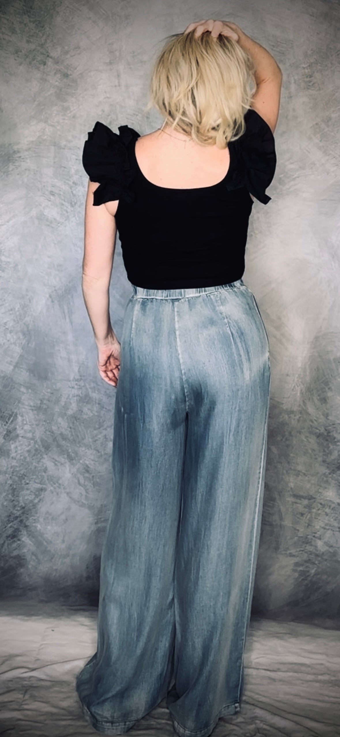 Denim Wide Leg Trouser